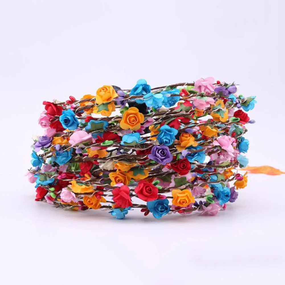LED Glowing Women Girls Flower Headband Hairwear Head Wreath Crown Tiara Headwear Festival Photo Shoot Concert Party Supplies | Игрушки и