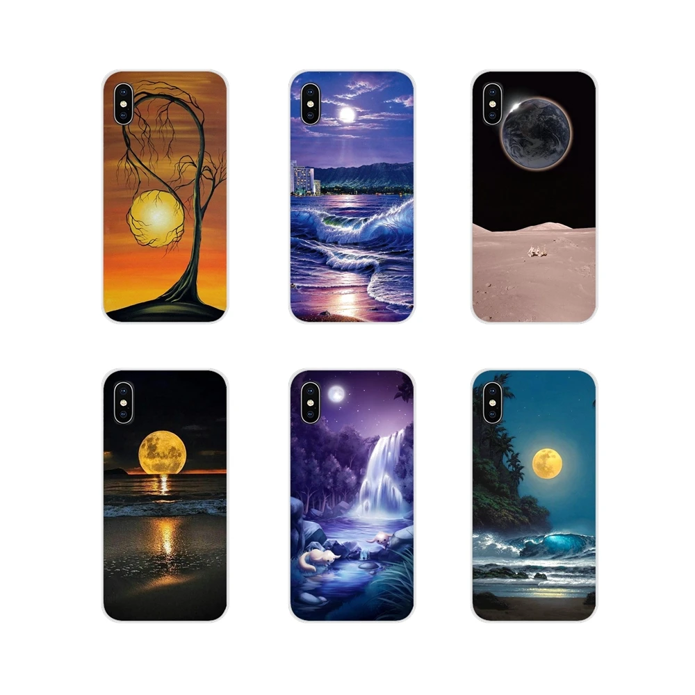 Силиконовый чехол для телефона с красивым рисунком Луны samsung Galaxy S3 S4 S5 Mini S6 S7 Edge S8 S9