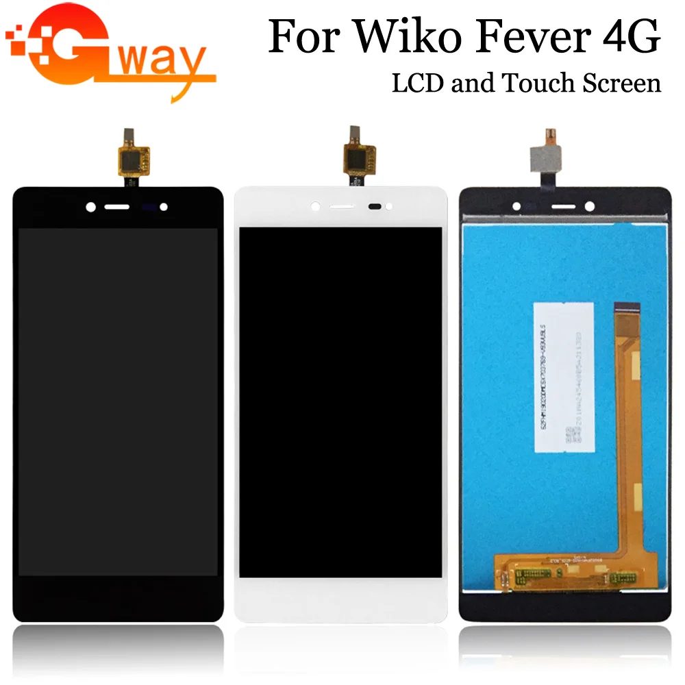 ЖК-дисплей 5 2 дюйма для Wiko Fever 4G 100% испытано кодирующий преобразователь
