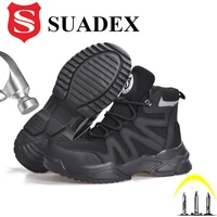 suadex breathable men work safety shoes anti smashing steel toe cap work boots construction indestructible work sneakers 37 48