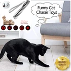 3 в 1 USB перезаряжаемая забавная игрушка для кошек, мини-вспышка, лазерная светодиодная ручка светильник ильник для кошек, стрелки