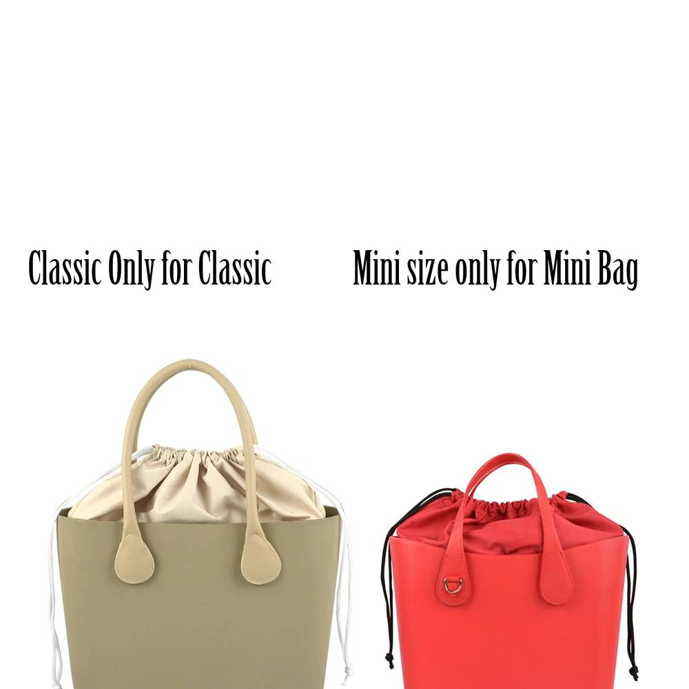 2021 New Large Capacity Insert Inner bag for Big Mini Obag Classic Mini Drawstring Colorful Inner Microfiber Fabric for O Bag images - 6