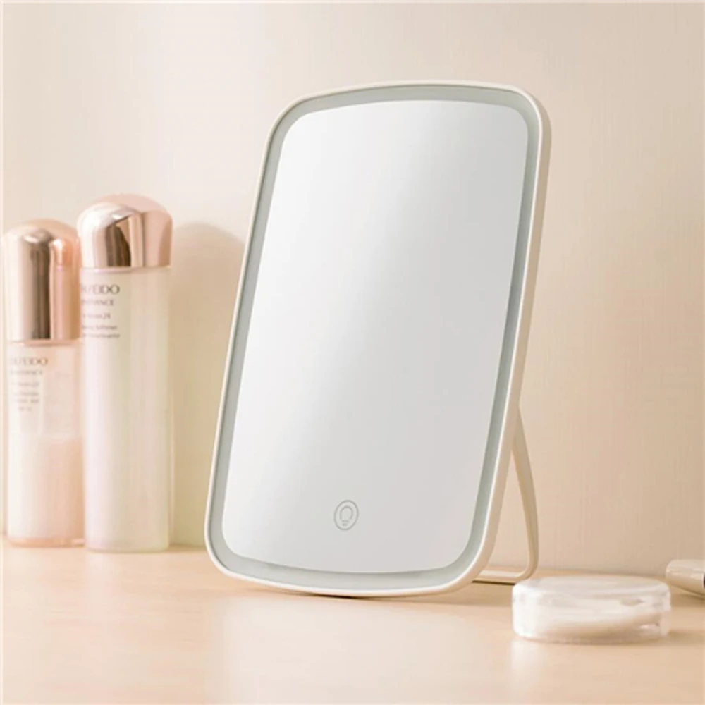 xiaomi Mijia, умный светодиодный, портативное зеркало для макияжа, настольный светодиодный светильник, портативное складное зеркало для общежития, Настольный