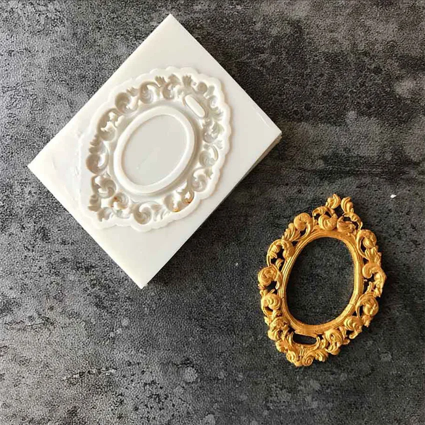 DIY силиконовые формы для выпечки торта украшения инструменты Ретро рамки форма