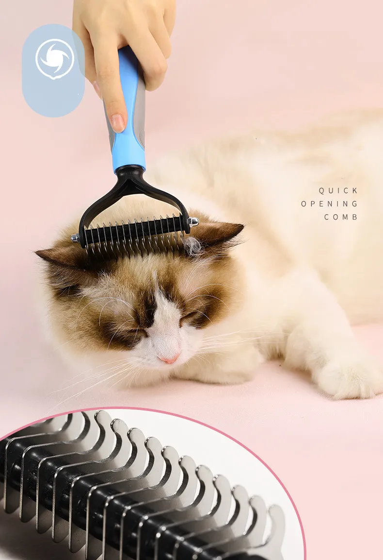 Pet меховой колтунорез для ухода за собакой стрижка грабли собака кошка расческа для удаления волос уход за щеткой инструмент
