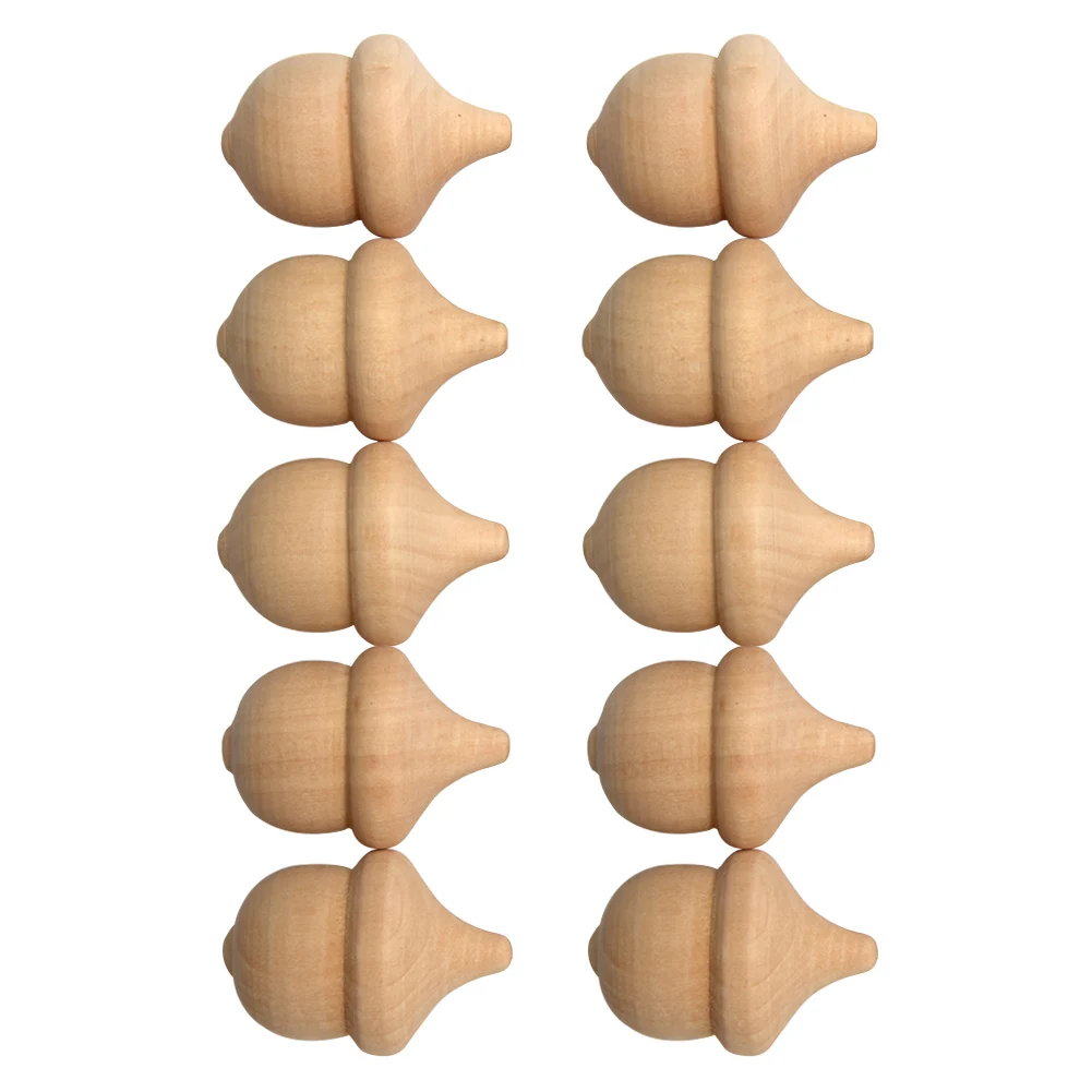 10 шт./компл. деревянные желуди свадебное украшение сделай сам необработанные