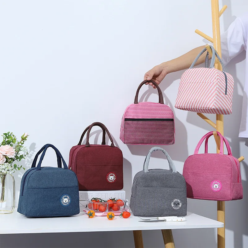 

Portable Cooler Bag Lunch Box Outdoor Travel Insulated Thermal Food Pouch For Women Girl Kids Camping Picnic Bag