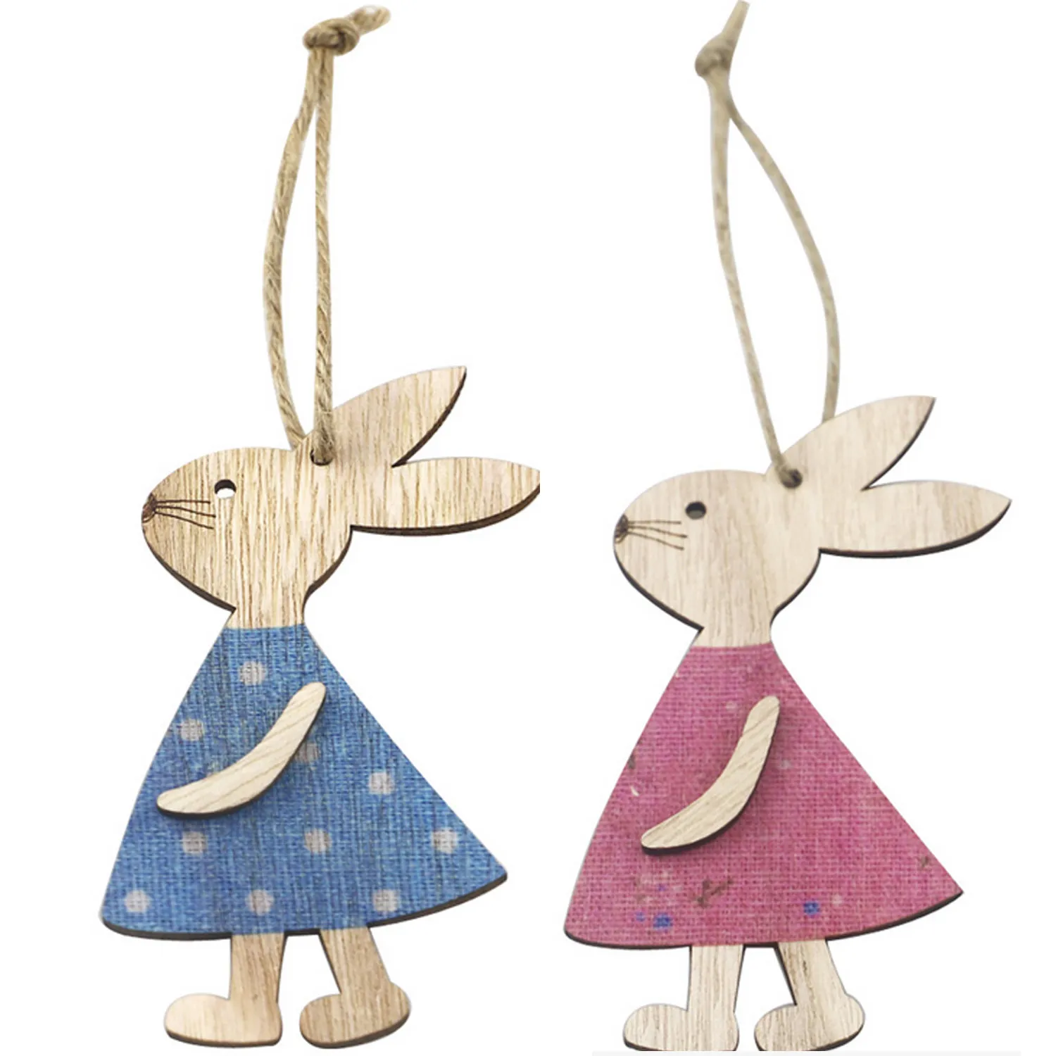 Мультяшное украшение для кролика в форме деревянное подвесное детей детская