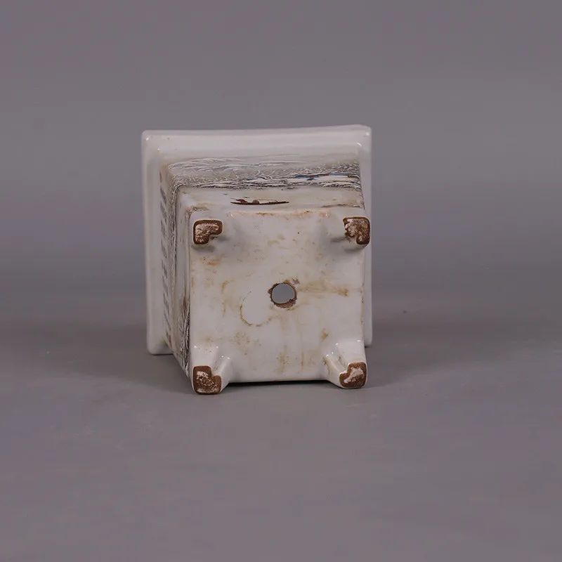 Chinese Old Porcelain Snowscape Chart Of Pastel Flower Pots | Дом и сад