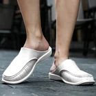 Мужские повседневные сандалии для вождения, Слиперы на плоской подошве, пляжная обувь, Уличная обувь Baotou для лета, 2021