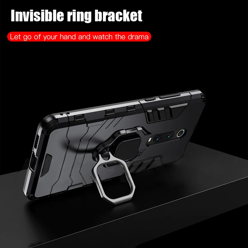 

Phone Case For Xiaomi Redmi K30 Case Stand Holder Car Ring Coque Cover Xiaomi Redmi K30 Shockproof Armor Covers