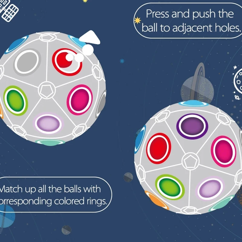 Креативный магический куб мяч антистресс Радужный футбольный пазл Монтессори