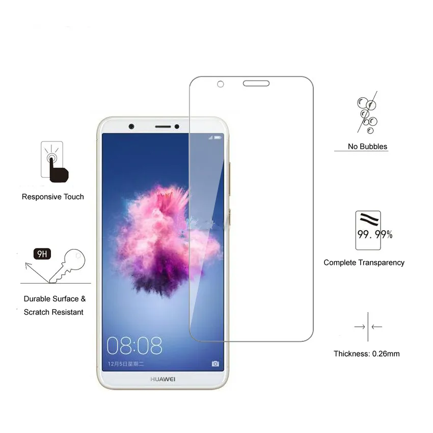 2 шт. закаленное стекло для Huawei P Smart 2018 Premium 2.5D 0 26 мм Защитное экрана Smart|Защитные