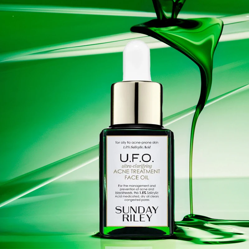 

SUNDAY RILEY SKINCARE U.F.O ULTRA-CLARIFYING ACNE TREATMENT FACE OIL LIQUID FACE REPAIR SKIN SERUMS ESSENTIAL OILS FOR SKIN 15ML