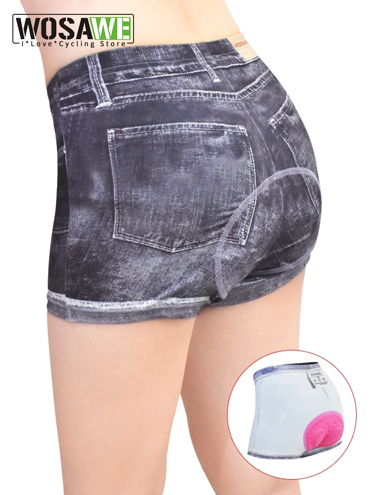 Женские велосипедные шорты WOSAWE дышащее нижнее белье с 3D гелевыми вставками для