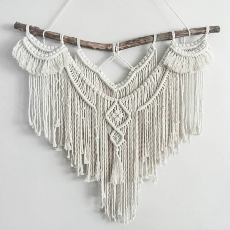Настенный гобелен ручной работы в стиле бохо с макраме тканый декоративный