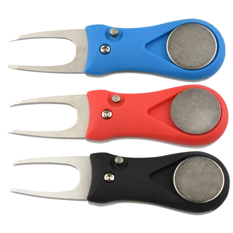 

Golf Divot Tool Foldable Repair Tool Golf Training Aids Switchblade Drop Ship Golf Accessories Putting Green Fork