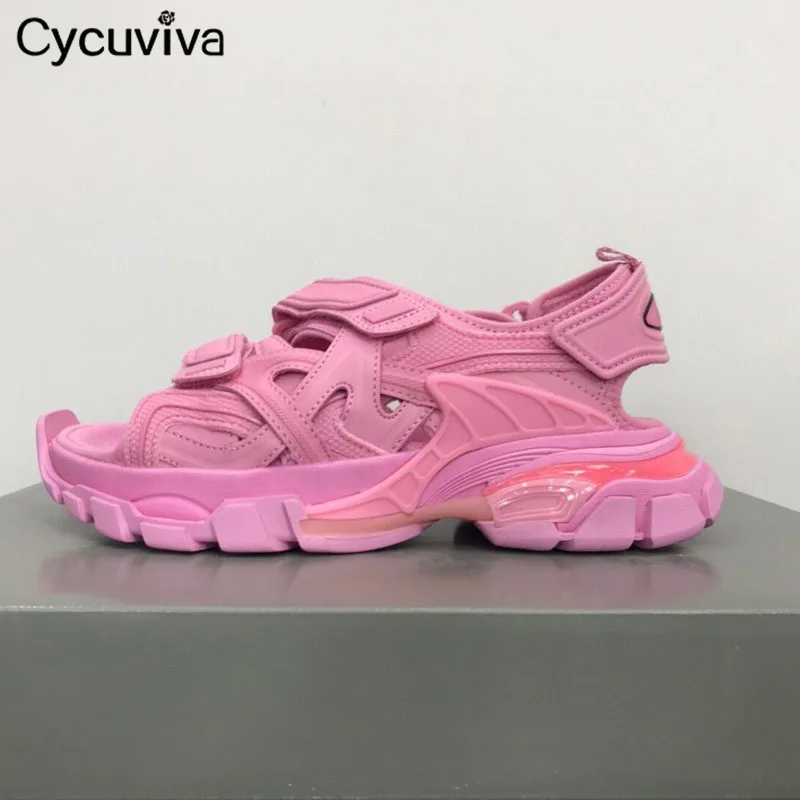 Сандалии женские на толстой подошве роскошные брендовые модельные шлепанцы