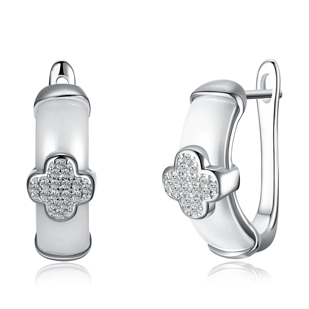 

ZEMIOR 925 Sterling Silver Stud Earrings For Women White 5A Clear Cubic Zirconia Girl Small Earring Anniversary Fine Jewelry