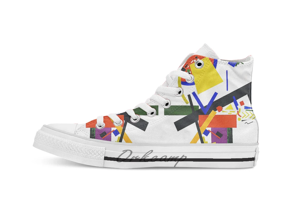 Воздухопроницаемая Повседневная парусиновая обувь на шнуровке с высоким верхом