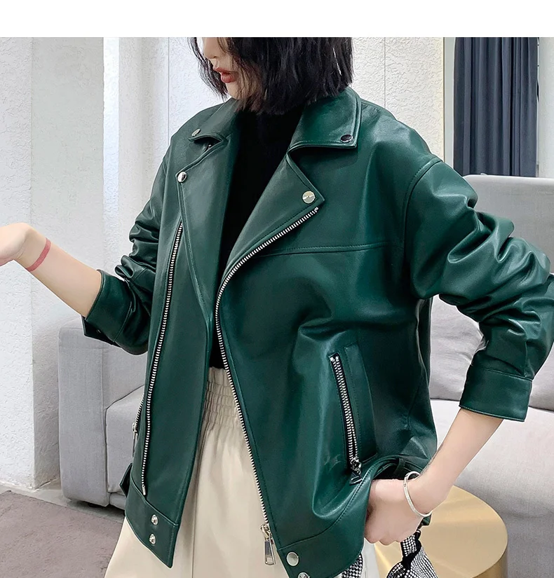 

Free shipping.fashion Ladies genuine leather jackets.chic,trendy ,vintage sheepskin tops.women quality sheepskin coat.