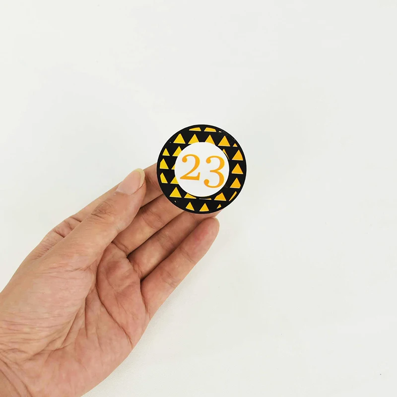 24Pcs/Lot Christmas Advent Calendar Number PVC Sealing Sticker For New Year Xmas Candy Bag Gift Box Signature Label Seal | Дом и сад