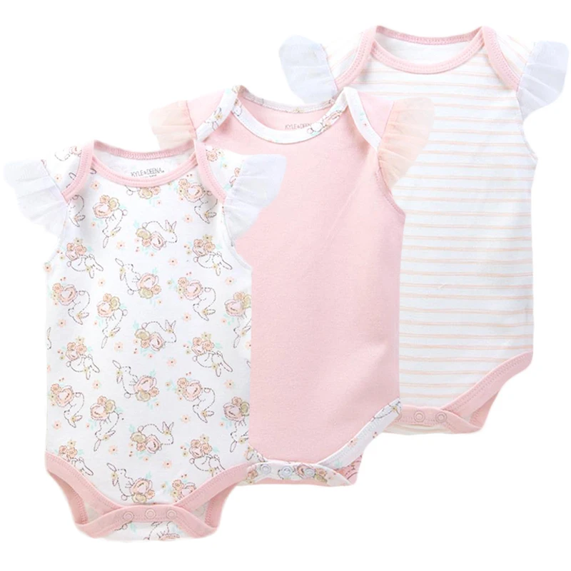 

3 pcs/set Summer Baby Bodysuits Sleeveless 100% Cotton Baby Clothes Body Ropa Bebe Girl Onesie Vest