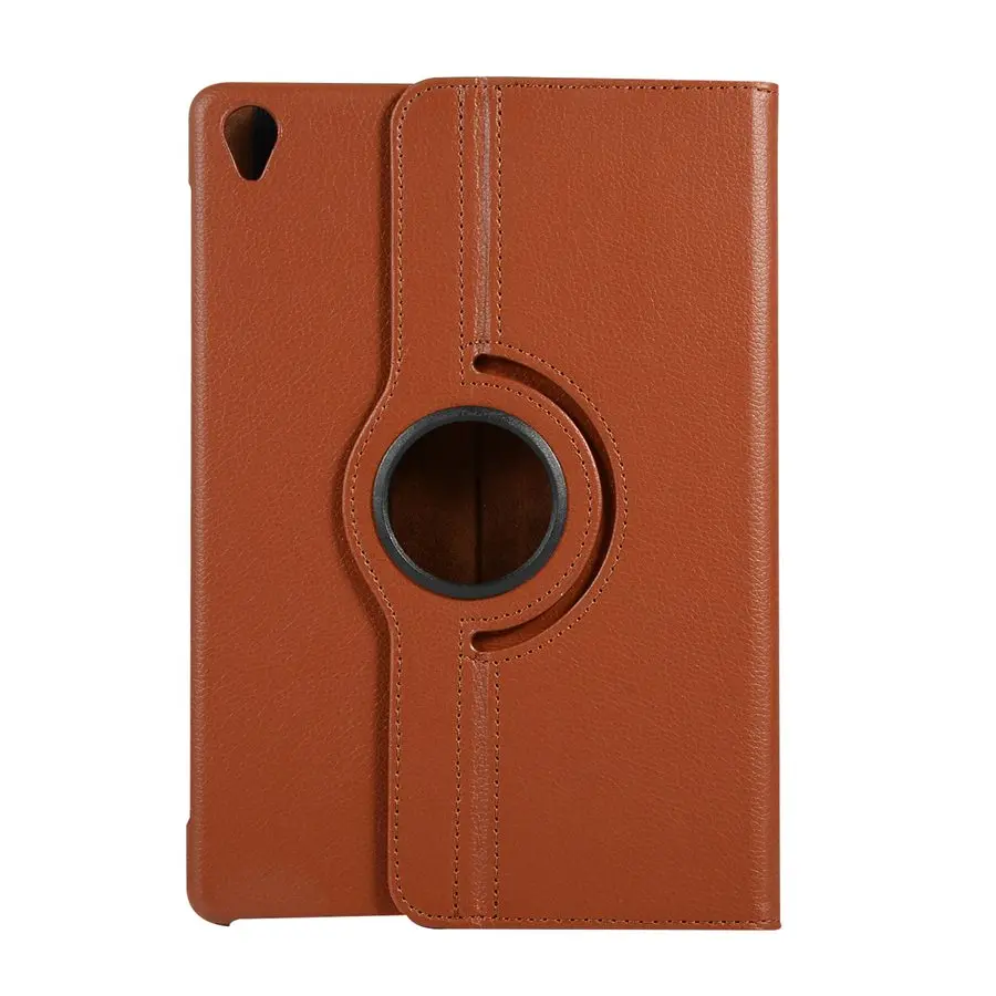 360 градусов вращающийся PU кожаный чехол для huawei Mediapad M6 10,8 крышка выпуска для huawei M6 10,8 SCM-AL09/W09 Чехол+ пленка - Цвет: brown
