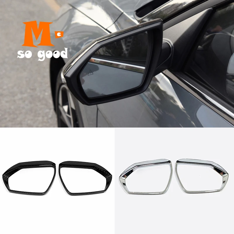 

ABS Chrome 2pcs For Hyundai Elantra 2020 2021 Car Side Door Rearview Turning Mirror Rain Eyebrow Cover Trim Accessories