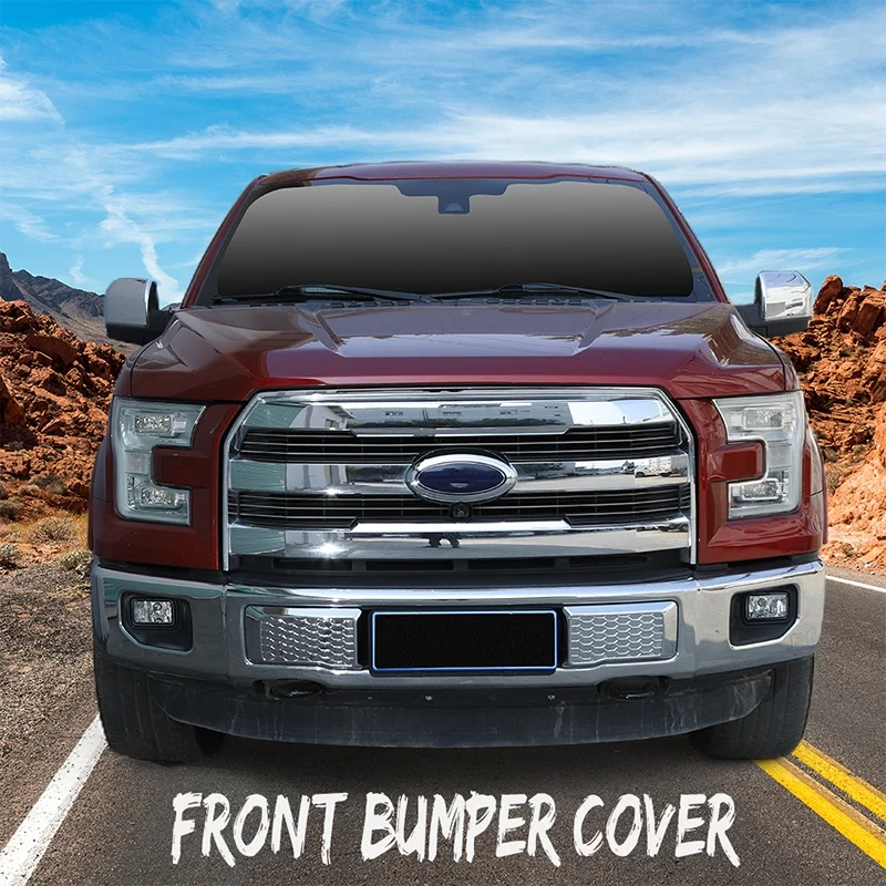 

Front Bottom Bumper Moulding Chrome Cover Trims Kit for Ford F150 F-150 2015 2016 2017 2018 2019 2020 2021 Accessories