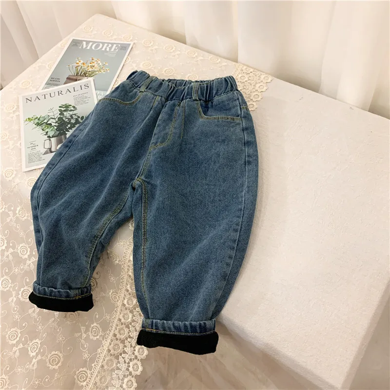 Детские джинсовые брюки джинсы для девочек детские осенне зимние маленьких