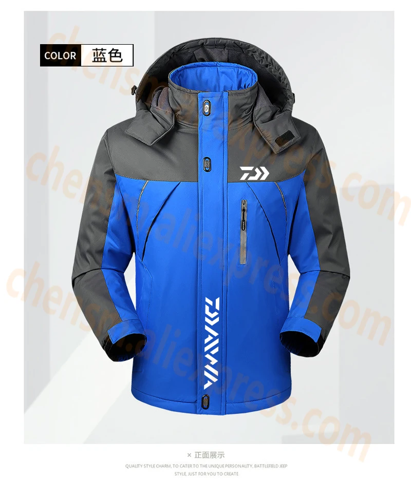 Новая рыболовная куртка DAIWA теплая флисовая Мужская одежда для зимнего и