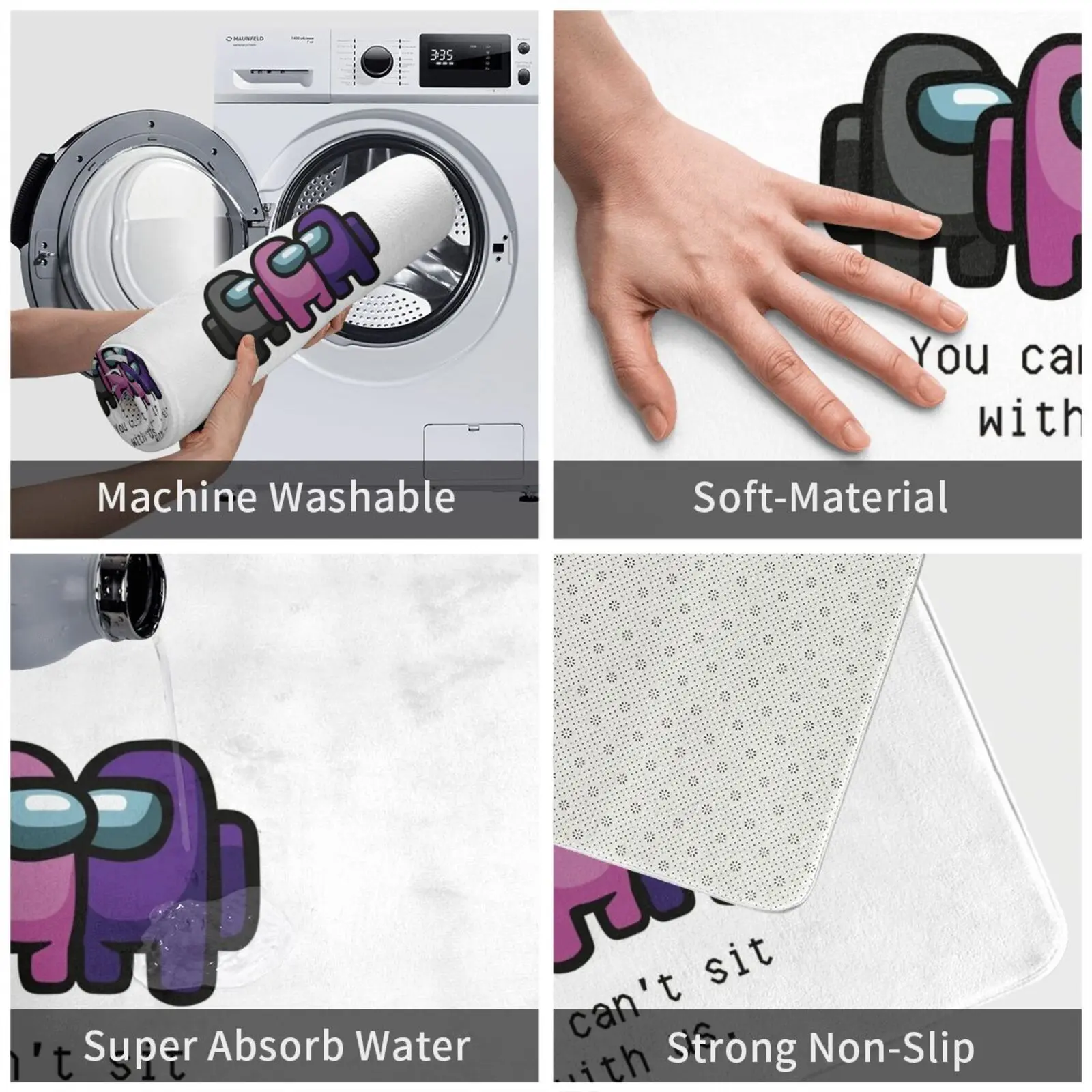 | Игровой коврик для входной двери ванной Dsaf Fnaf Dave Miller фиолетовый парень баклажан