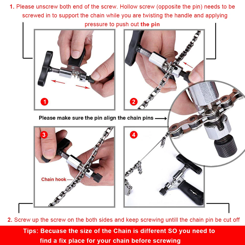 

3pcs/Set Bicycle Chain Tool Mountain Bike Chain Caliper Chain Removal Tool Magic Buckle Pliers Tool Bicycle Accessories