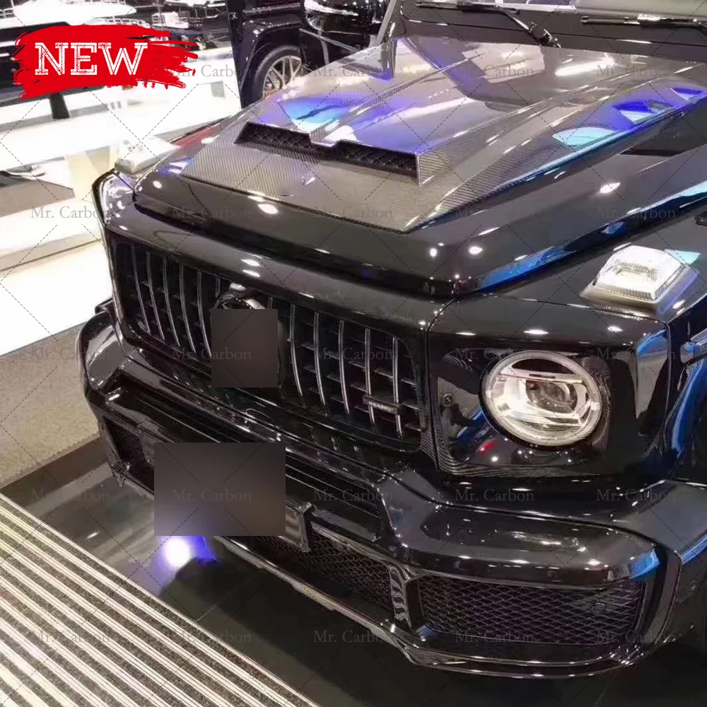 Для BENZ G CLASS W464 W463 G63 G350 G500 G550 BR Стиль углеродного волокна Вентс Отделка капюшона