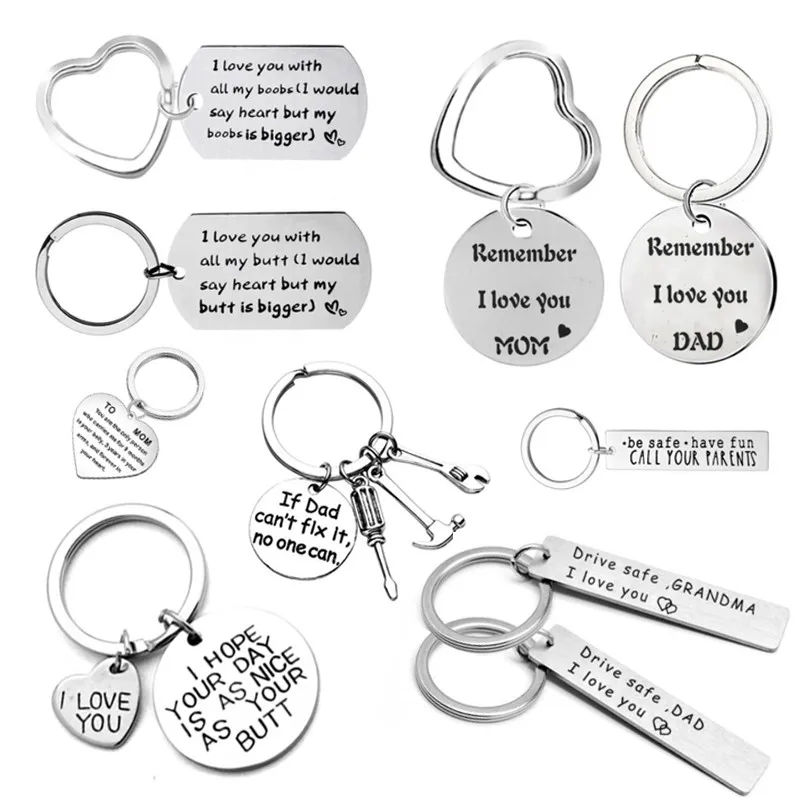 Индивидуальная из нержавеющей стали индивидуальный брелок для женщин мужчин