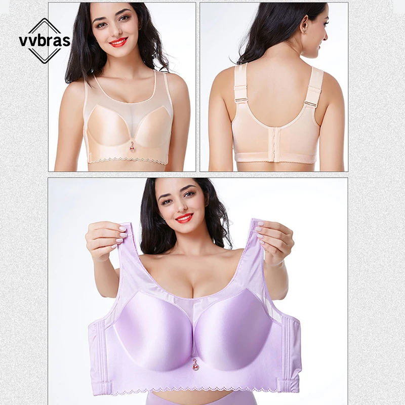 vvbras Plus Size Bras For Women Push Up Bra Women's Underwear Wireless Sexy Woman Clothing Brassiere Breathable Thin Bralette
