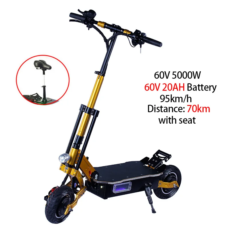 5000W 60V20AH Yellow 5000 Вт Электрический скутер 95 км/ч высокая скорость 38,5 Ач скейтборд бездорожье Patinete Electrico Adulto Escooter Электрический длинный Ховерборд - Цвет: 5000W 60V20AH Yellow