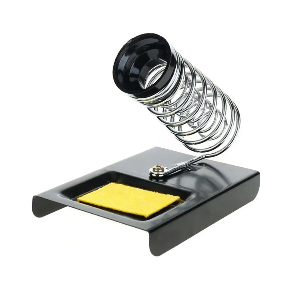 

Electric Soldering Iron Stand High Temperature Resistance Metal Support Station With Rosin Cleaning Sponge Welding Equipment