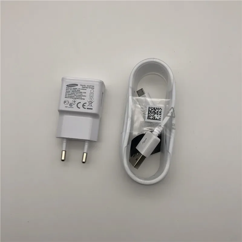 Оригинальное настенное зарядное устройство samsung 5В 2А micro usb кабель для galaxy s4 s6 s7 edge