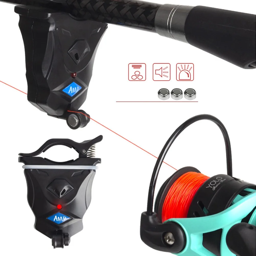 

High Sensitive Fish Bite Alarm Fishing LED Electronic Light Signal Sound Alert Rod Pole Indicator Light Bell Fishing Pesca Iscas