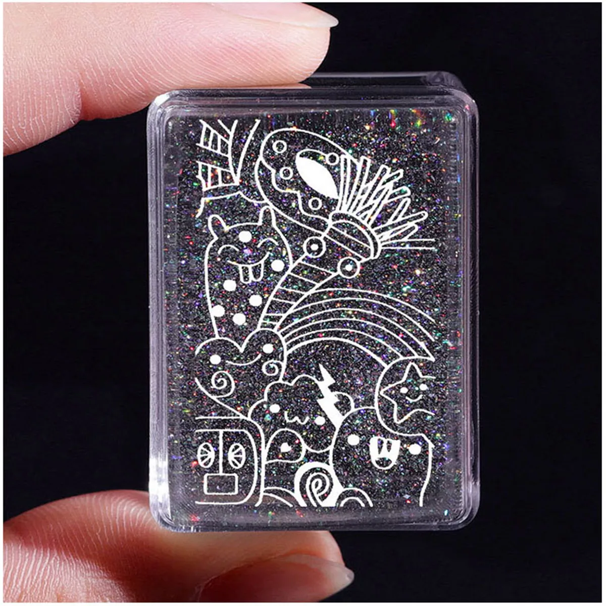 Скребок для ногтей Galaxy с блестками прозрачный желеобразный скребок дизайна