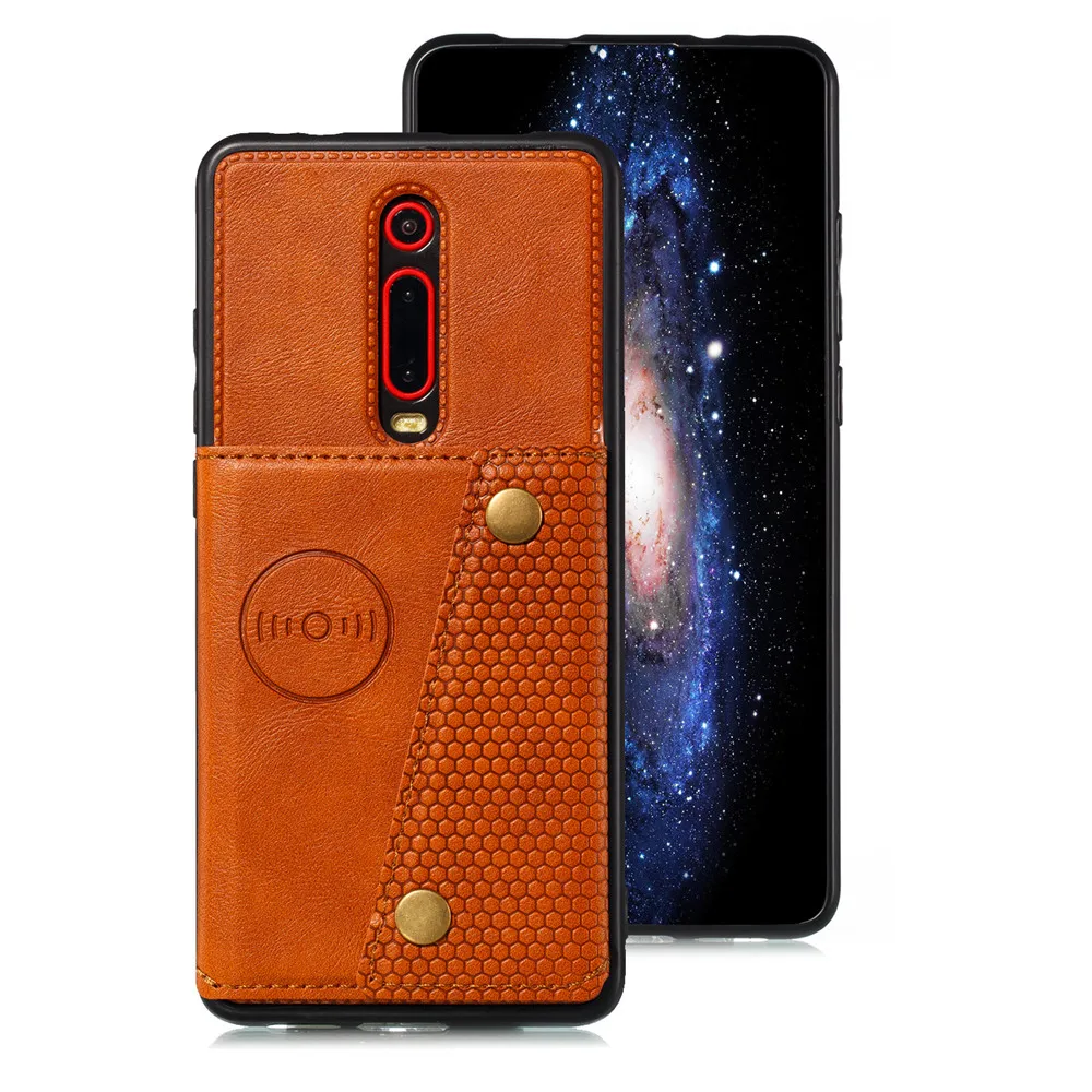 Коричневый Чехол-Кошелек Red mi K20 Pro с отделением для карт для Xiao mi K20 mi 9t mi 9t Xio mi Red mi 7a Note 8 7 Pro 8T кожаный чехол с магнитной подставкой для автомобиля - Цвет: Коричневый