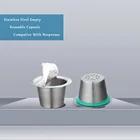Многоразовые капсулы Nesspreso 100 из нержавеющей стали, 10 капсул, Nespresso, кофейные капсулы, многоразовые фильтры Nespresso