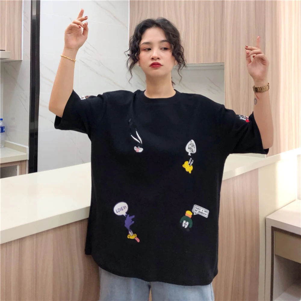 Новинка 2020 женская летняя футболка с коротким рукавом и круглым вырезом Женское