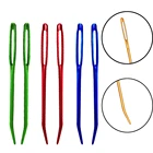 Горячее предложение 2 шт алюминиевый гобелен с изогнутым кончиком штемпелюя спицы рукоделие ремесла шитье изогнутая игла большой глаз пряжа вязальная игла