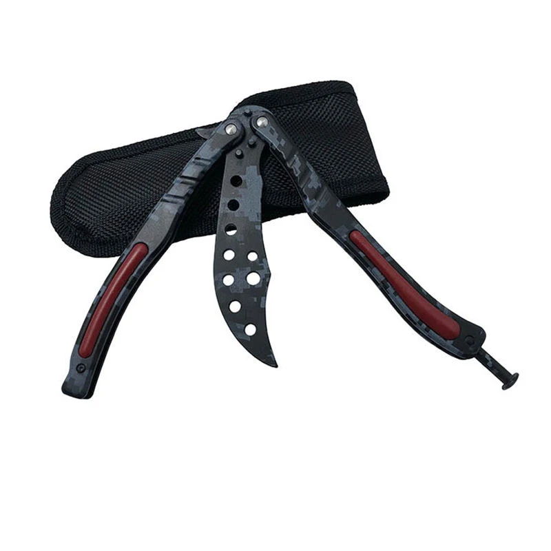 1119 Бабочка в ноже balisong Karambit складной нож Лезвие подарок для мужчин тренировочный нож Практичный Нож не заточенный с отверткой - Цвет: 1119