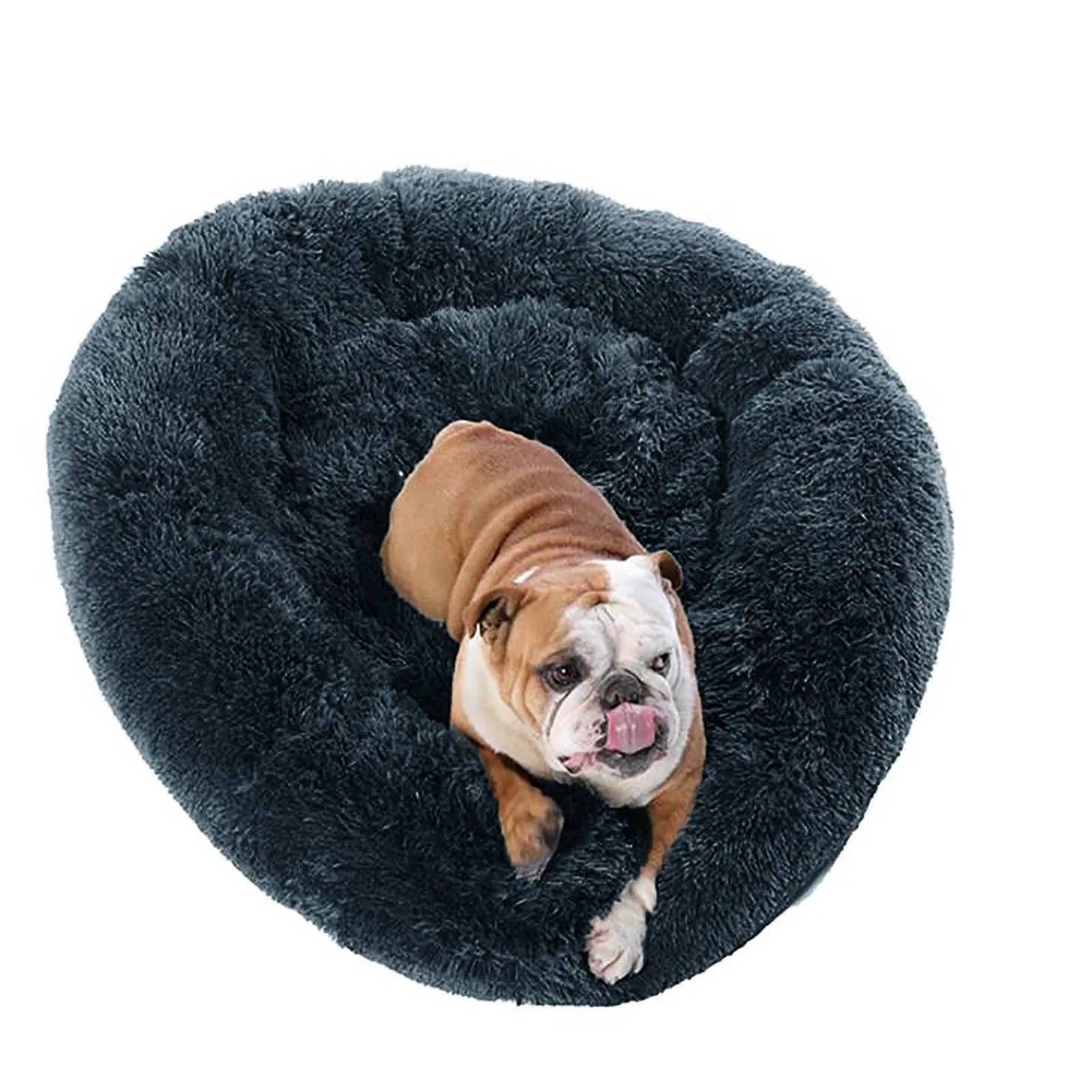 

Hot 80cm Long Plush Super Soft Pet Bed Round Plush Cat Bed House Best Dog Bed Winter Warm Sleeping Bag Puppy Cushion Mats #Z