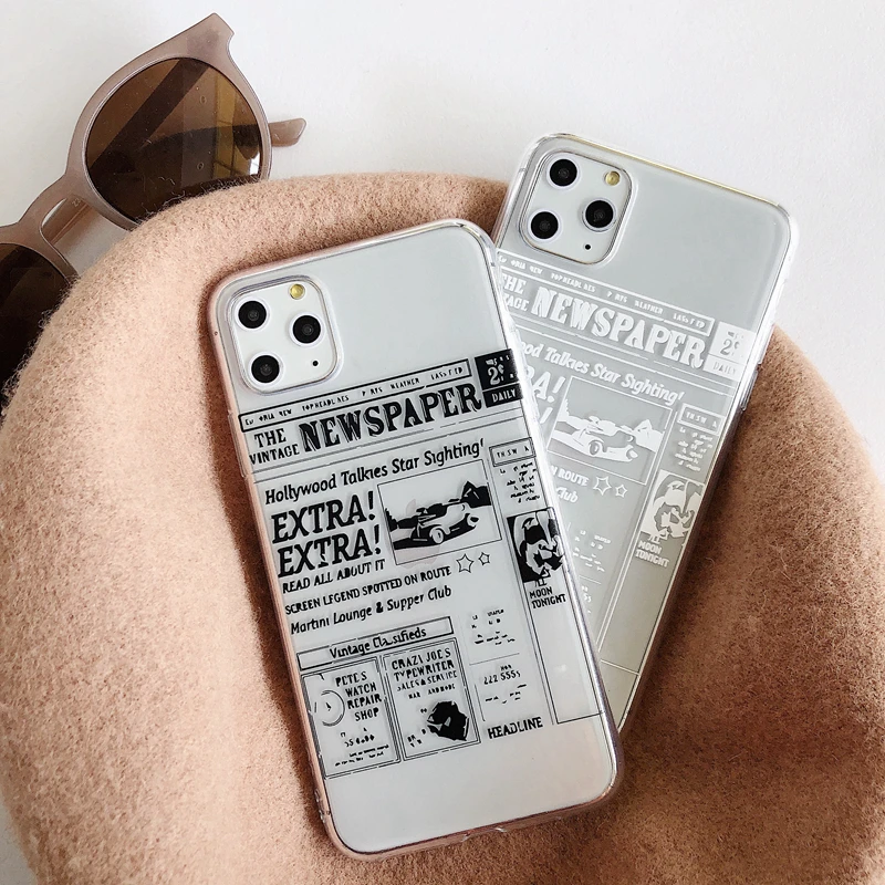 iphone 11 11pro 11promax case Transparent TPU For 8 plus 7/6/6s soft Fall-proof personality letter | Мобильные телефоны и