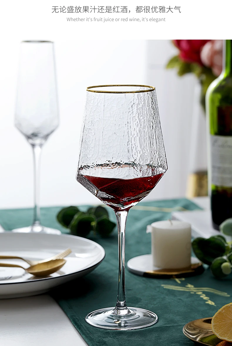 

Creativity Goblet Red Wine Glass Crystal Glass European Style Champagne Wine Glass Simple Taza Vidrio Bar Accessories DI50JB